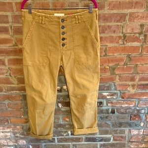 The Wanderer by Anthropologie cropped canvas pant